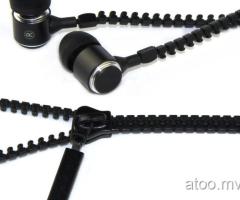Zipper Headset Universal Stereo 3.5mm in-Ear Earphone Earbuds Headphone with Mic