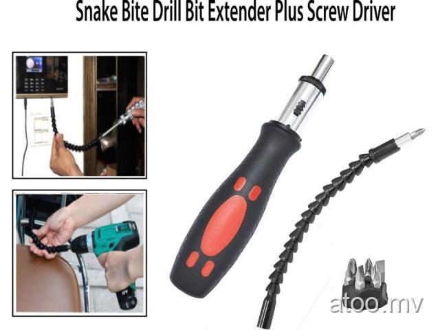 Snake Bite Drill Bit Extender with Screw Driver