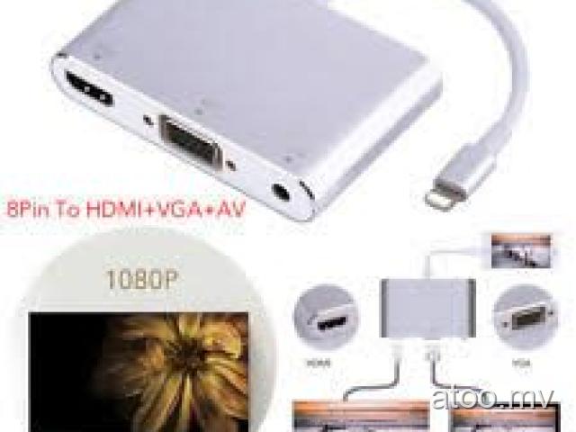 Lightning to HDMI VGA Audio Adapter Converter Cable (Mvr300/-) Call.7741753