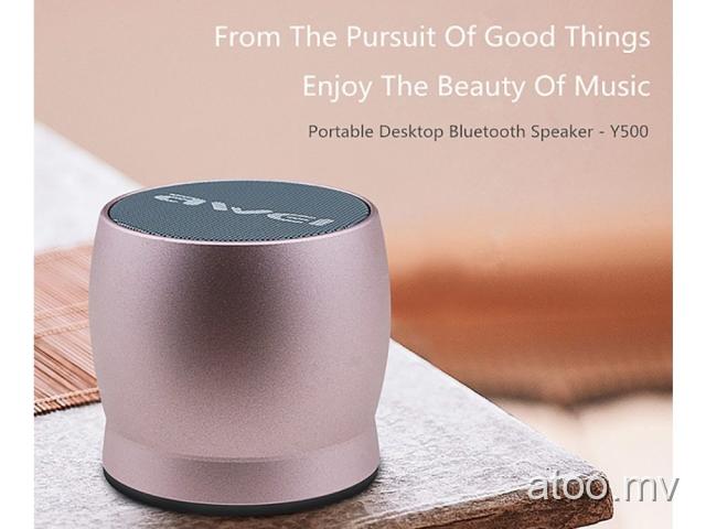 AWEI Y500 Mini Wireless Bluetooth Speaker Metal Stereo Music Hands-free Calls Su