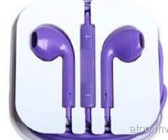 APPLE HEADSET FOR IPHONE & ANDRODID ''Purle'' (RF75/-) CALL..7741753
