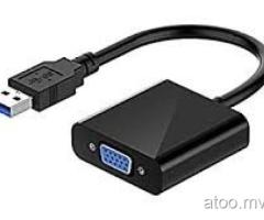 USB 3.0 to VGA Video Graphic Card Display External Cable Adapter