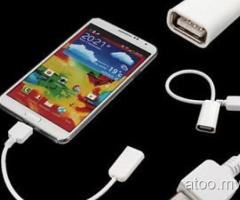 OTG Data Cable Cord USB 2.0 A Female to Micro B Male for Samsung Galaxy Note3 S5
