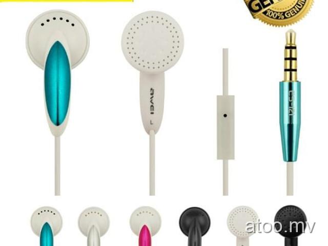 Awei ES12i Headset Headphone 3.5mm Earphone with Mic