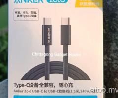 Anker USB-C to USB-C Cable (6 ft, 240W, Zolo) FREE DELIVERY 9320997