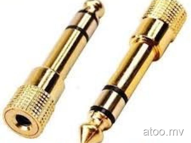 Great 6.35mm Male Plug to 3.5mm Female Jack Audio MIC Adapter Converter