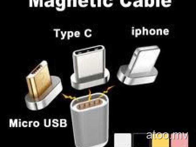 Brand New !! Magnetic 3 in 1 Micro USB & Lightning +Type C Data Sync Cable