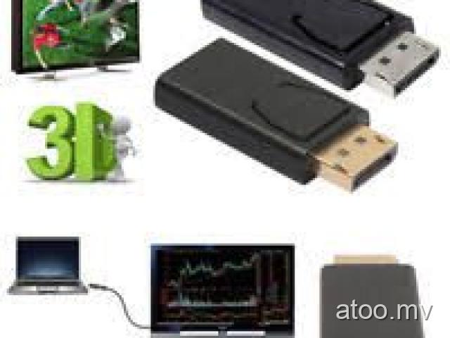Display Port DP Male To HDMI Female Adapter Adaptor Converter For 1080P HDTV PC