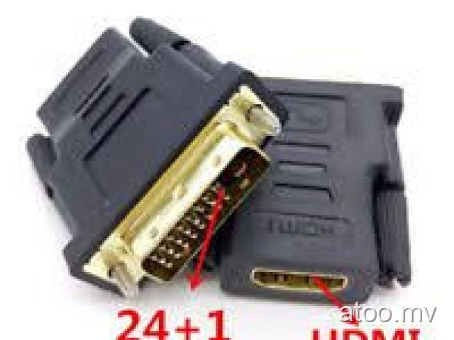 24+1Pin DVI Male to HDMI Female adapter Gold-Plated M F Converter For HDTV LCD