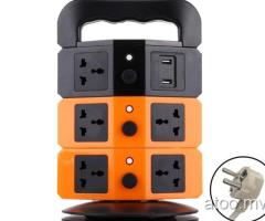 Vertical Socket with 7 universal socket and 2 USB port