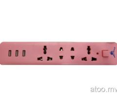 Lucky hawk LH-T03 with 4 universal socket and 3 USB port
