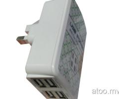 Power adapter with 4 USB port
