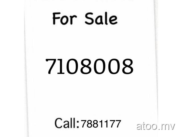 Dhiraagu Prepaid Nice Number For Sale call:7881177