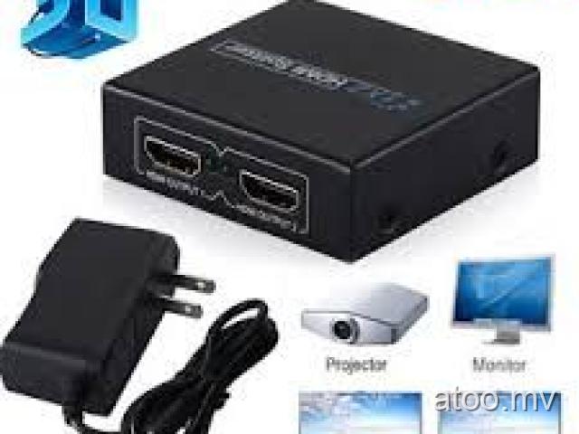 Full HD 4K HDMI Splitter 1X2 2 Port Repeater Amplifier Hub 3D 1080p 1 In 2 Out
