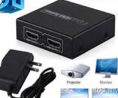 Full HD 4K HDMI Splitter 1X2 2 Port Repeater Amplifier Hub 3D 1080p 1 In 2 Out