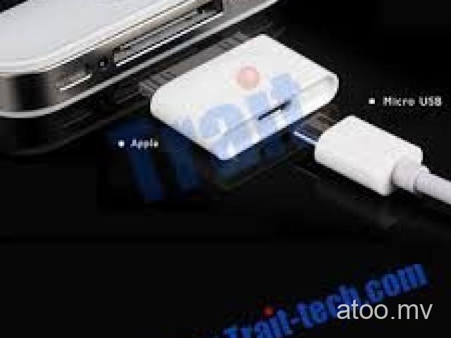 Micro USB to 30Pin Charger Adapter For iPhone4/4S / iPad 2/3 / iPod