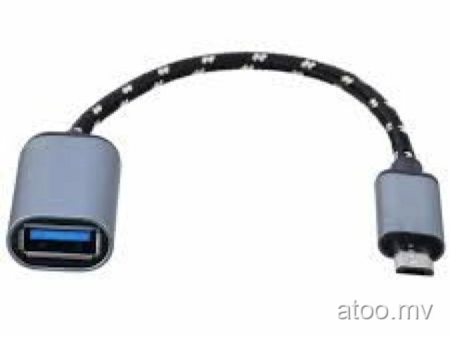 Aluminum Alloy Braided Micro USB Male to USB Female OTG Adapter Cable Cord