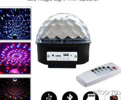 Led Crystal Magic Ball disco light with bluetooth speaker and USB port