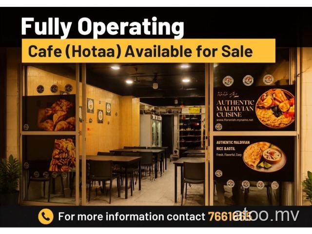 Fully Operating Cafe (Hotaa) for Sale
