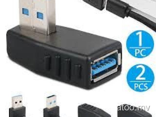 90-Degree-USB-3-0-A-male-to-female-Adapter-Connector-Angle-Extension-Extender