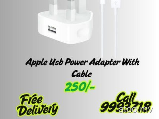 Apple Usb Power Adapter With Cable Available 250/-Free Delivery Call 9993718
