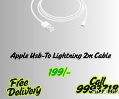 Apple Usb-To Lightning 2m Cable 199/- Free Delivery 9993718