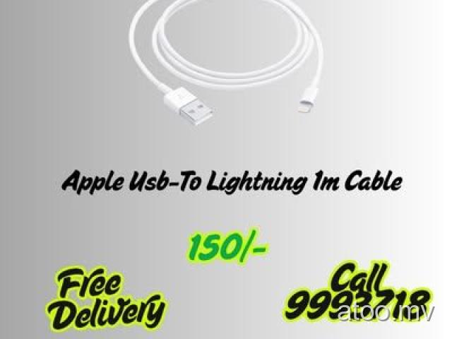 Apple Usb- To Lightning 1m Cable 150/- Free Delivery 9993718