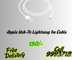 Apple Usb- To Lightning 1m Cable 150/- Free Delivery 9993718