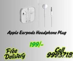 Apple Earpods Headphone Plug 199/- Free Delivery Call 9993718