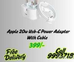 Apple 20w Usb-C Power Adapter With Cable 399/- Call 9993718