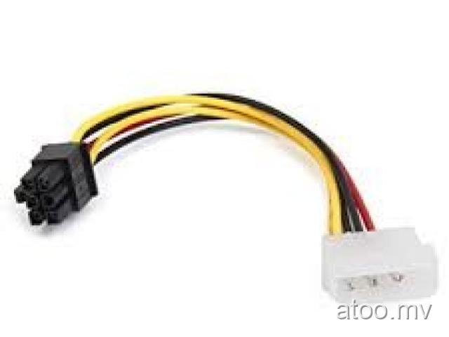 Molex 4-Pin To One PCI-E 6-Pin Power Connector Y Adapter Cable (Call..7741753)