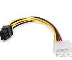 Molex 4-Pin To One PCI-E 6-Pin Power Connector Y Adapter Cable (Call..7741753)