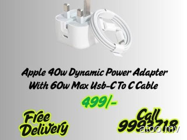 Apple 40w Dynamic Power Adapter with 60W Max Usb-C To C Cable 499/- Call9993718