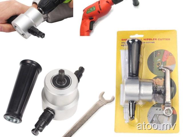 Multi-Purpose Double Head Sheet Nibbler Cutter Drill Attachment - 7793235