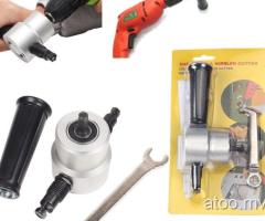 Multi-Purpose Double Head Sheet Nibbler Cutter Drill Attachment - 7793235