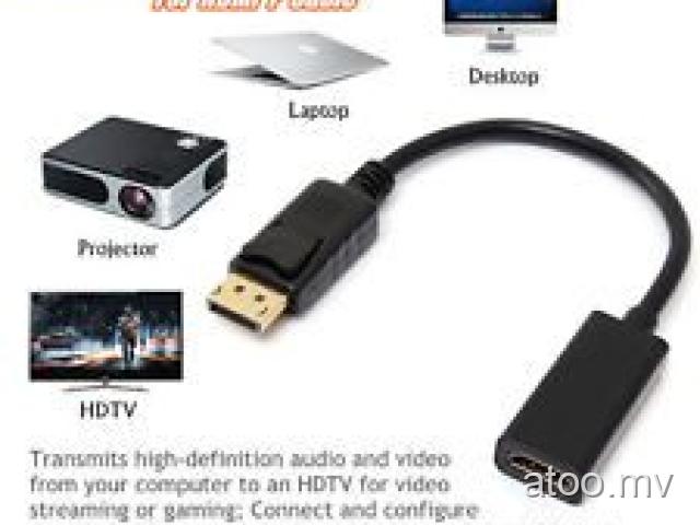 Displayport Display Port DP Male to HDMI Female Adapter Converter Cable 4K Audio