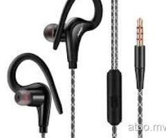 Waterproof IPX5 Earphone Sport Running Headphone Stereo Bass Headset With Mic