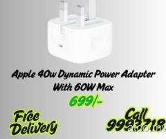Apple 40W Dynamic Power Adapter with 60W Max 699/- Free Delivery 9993718