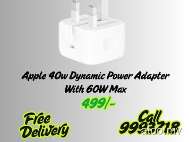Apple 40W Dynamic Power Adapter with 60W Max 499/- Free Delivery 9993718