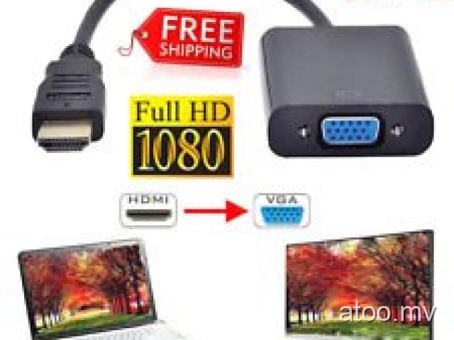 HDMI Male to VGA Female Video Cable Cord Converter Adapter 1080P For TV Monitor