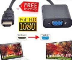 HDMI Male to VGA Female Video Cable Cord Converter Adapter 1080P For TV Monitor