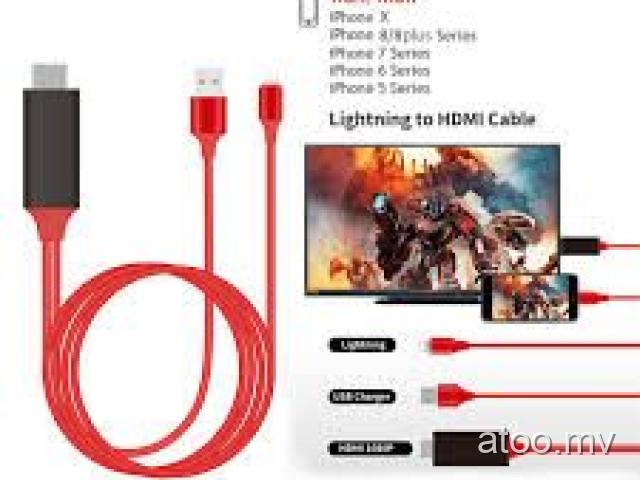 HDMI Lightning to HDMI Cable 1080P Audio Adapter Converter for iPhone 7 6S 8 X