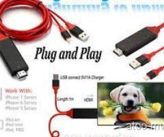 HDMI Lightning to HDMI Cable 1080P Audio Adapter Converter for iPhone 7 6S 8 X