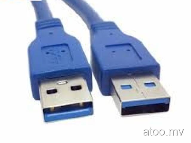 30CM USB 3.0 Type A Male to Type A Male Extension Data Sync Cord Cable Blue