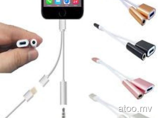 3.5mm Headphone Jack Adapter Lightning Charger Cable For Apple iPhone 7 Plus 8 X