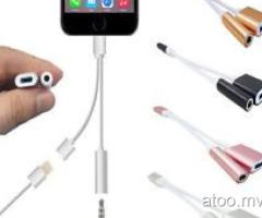 3.5mm Headphone Jack Adapter Lightning Charger Cable For Apple iPhone 7 Plus 8 X