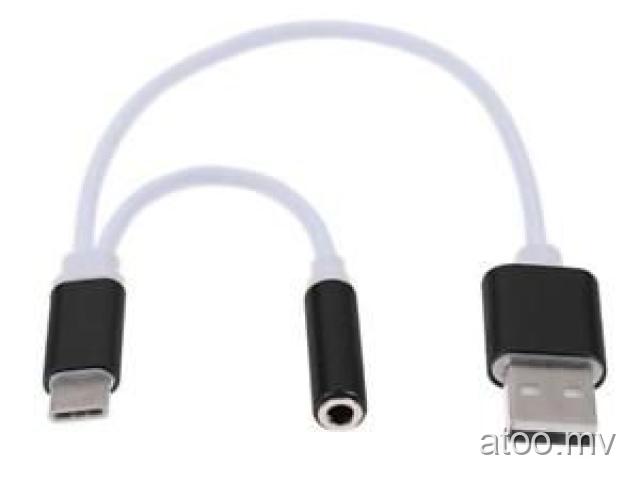 USB Type-C To 3.5mm Jack AUX Headphone Audio Splitter Converter Adapter Cables