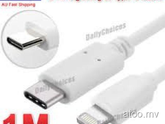 USB 3.1 Type C USB-C to Lightning Sync Charger Cable for iPhone 5s 6 6s 7 Plus