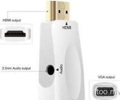 HDMI Male to VGA Female Adapter Video Converter with Audio Output Cable