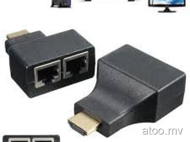 1080p HD 3D HDMI Over RJ45 CAT5e CAT6 UTP LAN Ethernet Balun Extender Repeater k